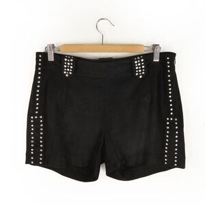 Vintage Y2K Morgan de Toi Shadin Black Velvet Velour Studded Grunge Shorts